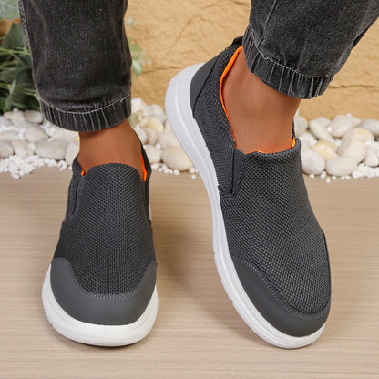 Scarpe ortopediche casual in rete — supporto plantare, facili da indossare e togliere.