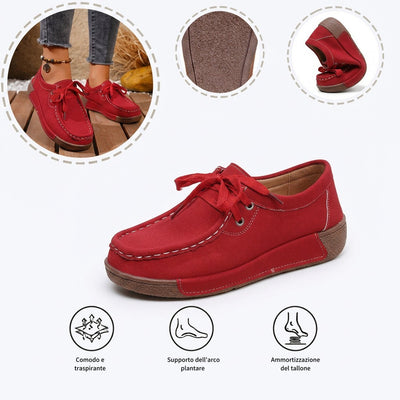 Scarpe ortopediche comode: supporto ergonomico dell'arco plantare, alleviano il dolore, forma ampia che non stringe il piede.