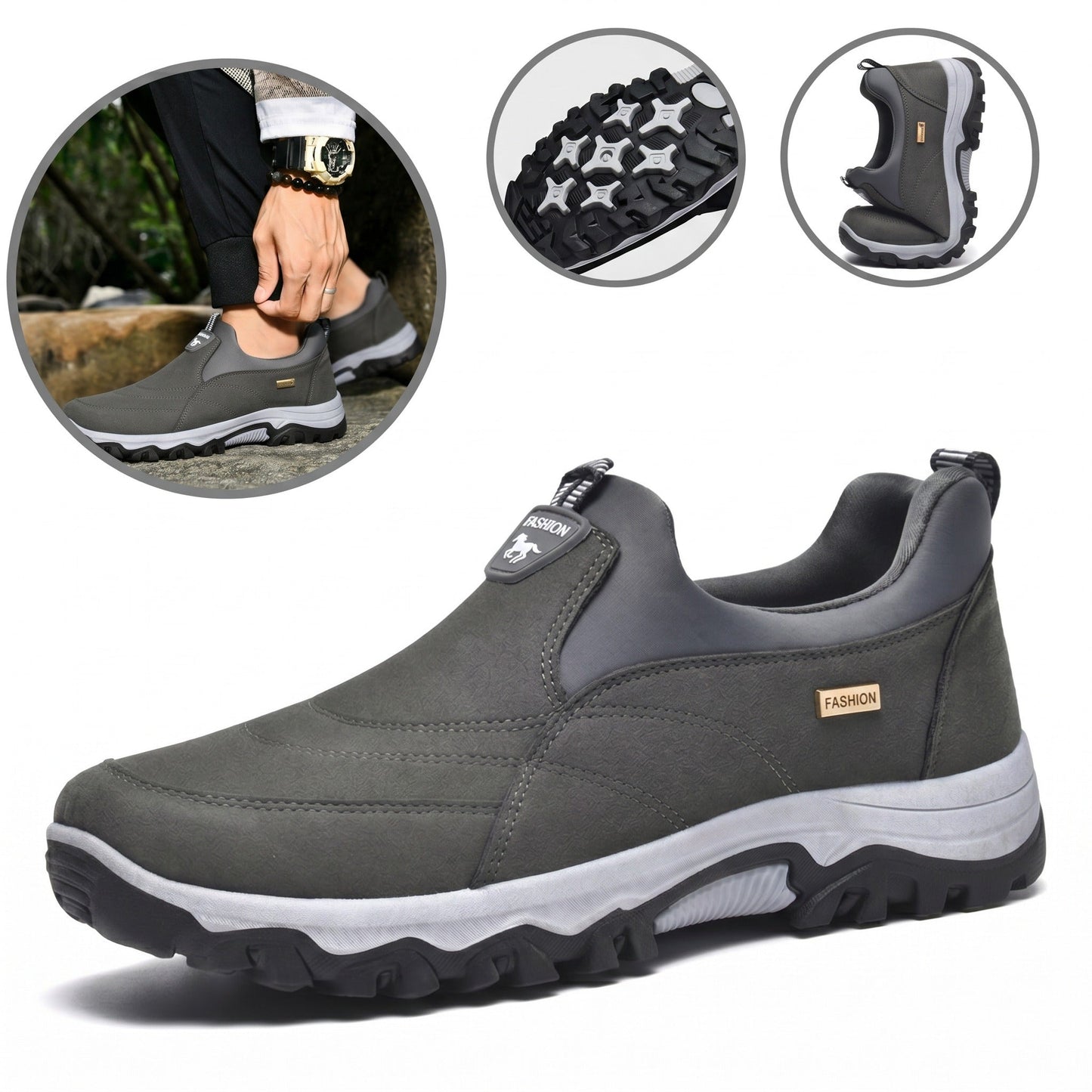 Scarpe ortopediche in morbida pelle scamosciata: morbide e confortevoli, con un ottimo sostegno - alleviano il dolore ai piedi.