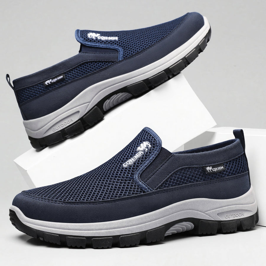 Scarpe sportive ortopediche a rete: con supporto per l'arco plantare, per alleviare il dolore; morbide e ammortizzanti.