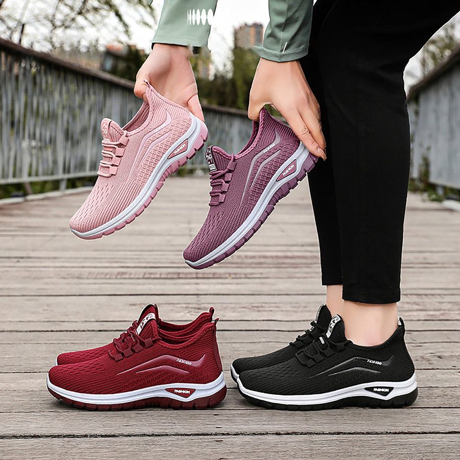 Scarpe sportive ortopediche in rete: con supporto per l'arco plantare per alleviare il dolore; ammortizzazione morbida.