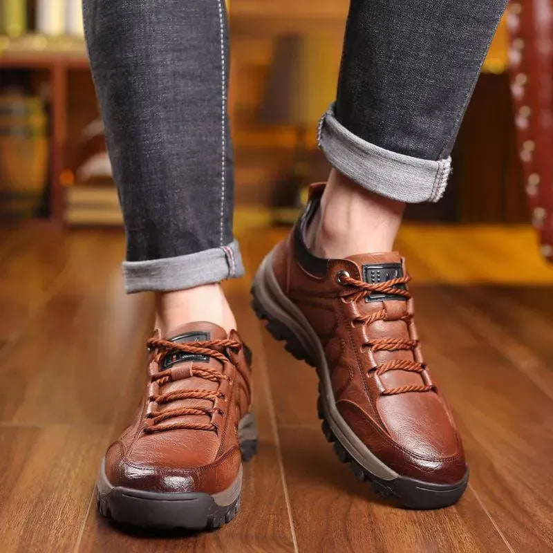 Scarpe ortopediche ergonomiche in pelle — Pelle di vacchetta italiana di prima qualità, supporto per l'arco plantare e sollievo dal dolore ai piedi