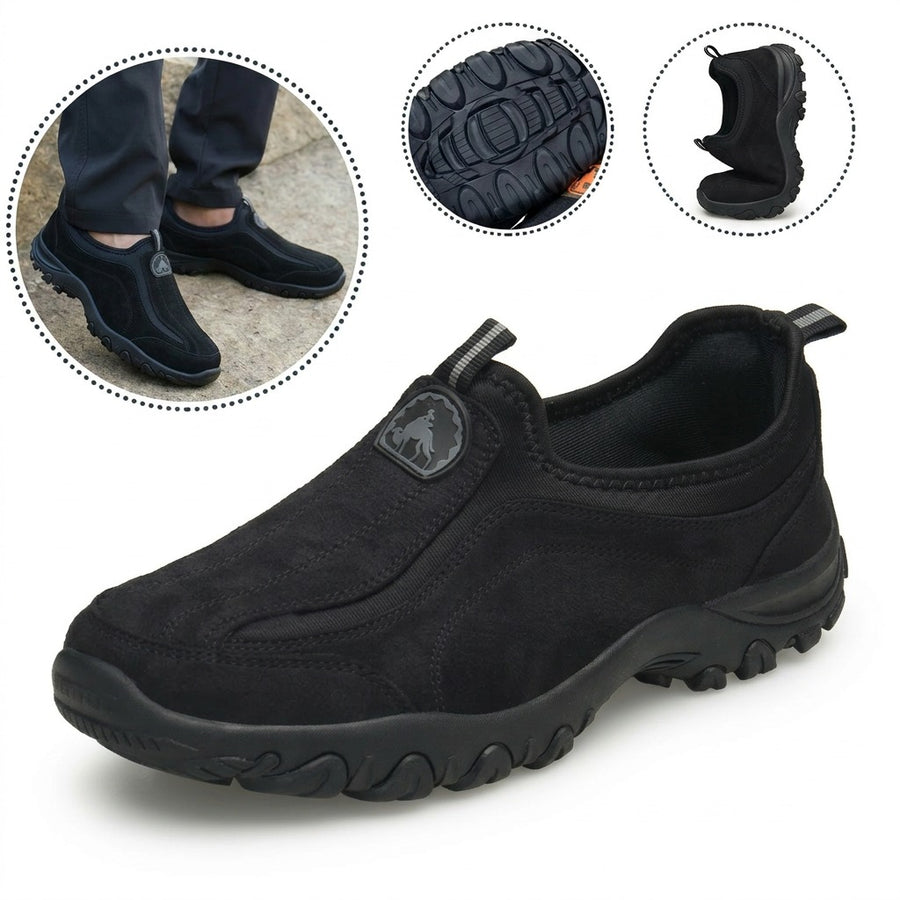 Comode scarpe ortopediche in pelle scamosciata — con supporto per l'arco plantare, per alleviare il dolore