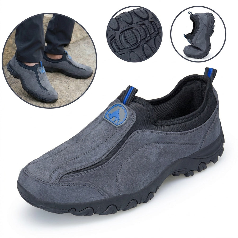 Comode scarpe ortopediche in pelle scamosciata — con supporto per l'arco plantare, per alleviare il dolore
