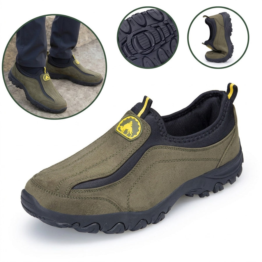 Comode scarpe ortopediche in pelle scamosciata — con supporto per l'arco plantare, per alleviare il dolore